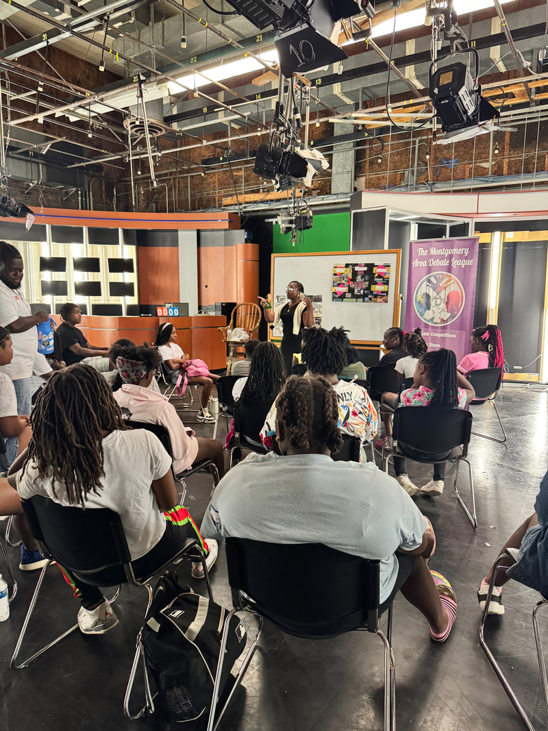 Students participating in speech and debate training programs to improve public speaking and leadership
